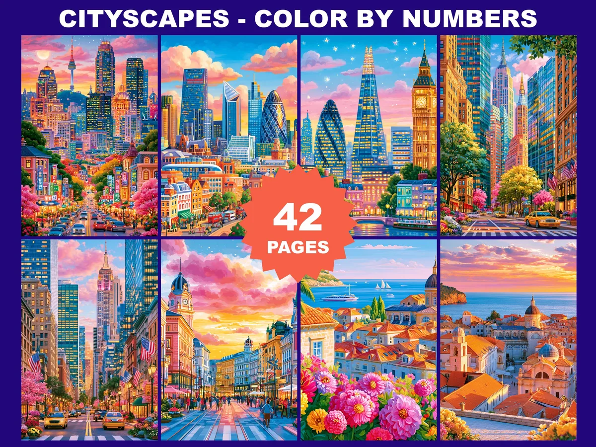 Cityscapes Color by Number