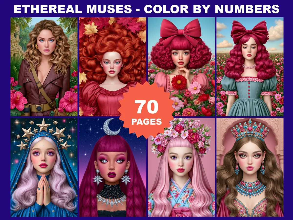 Ethereal Muses Color by Number