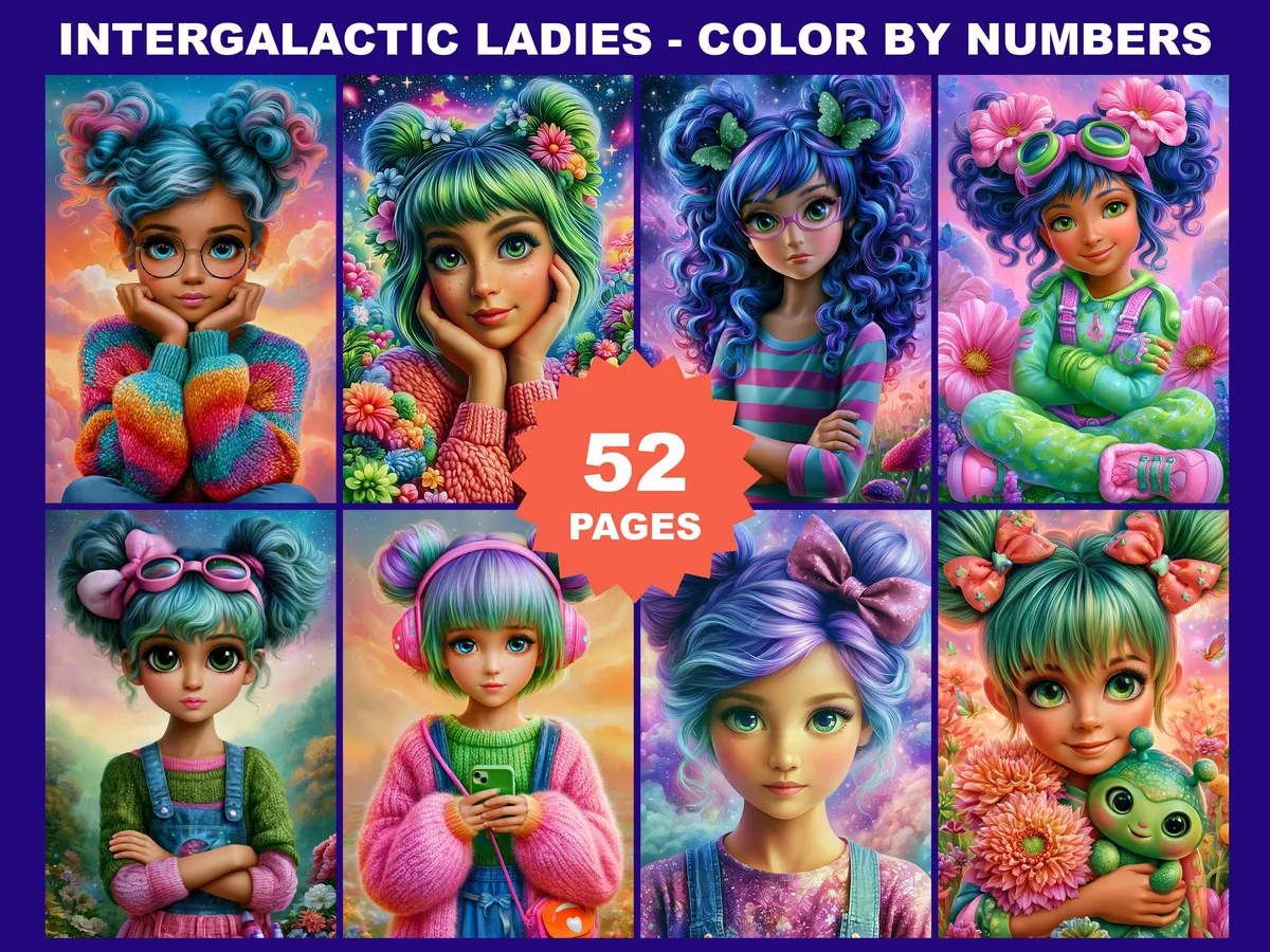 Intergalactic Ladies Color by Number