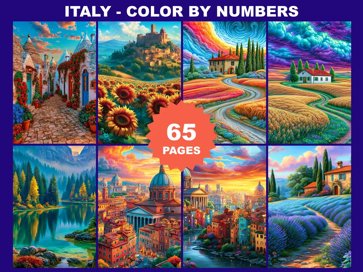 Italy Color by Number