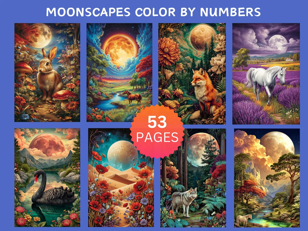 Moonscapes Color by Number