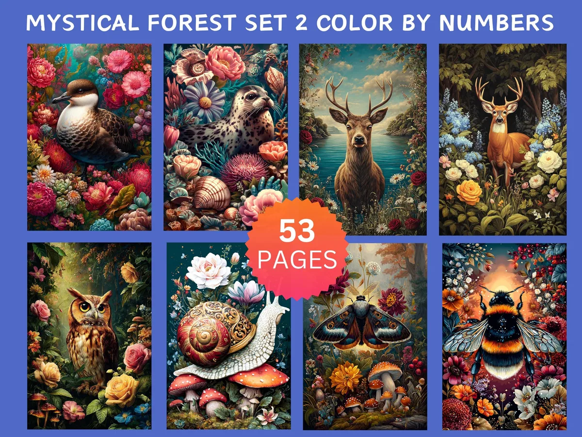 Mystical Forest Set 2 Color by Number