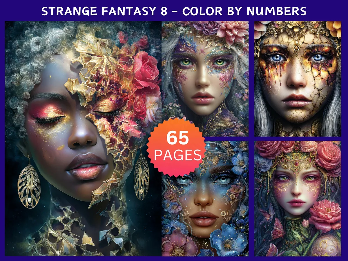 Strange Fantasy Set 8 Color by Number