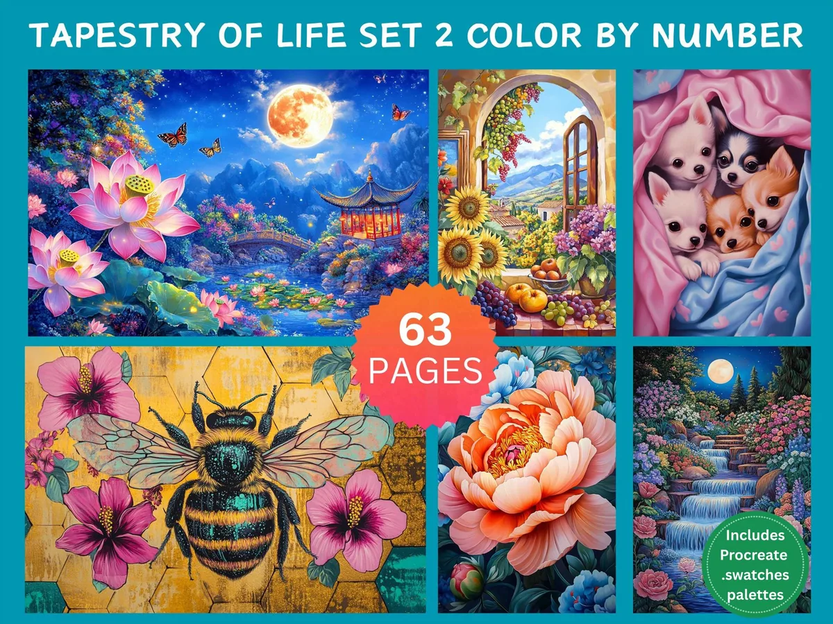 Tapestry of Life Set 2 Color by Number
