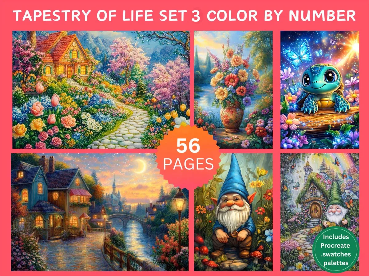 Tapestry of Life Set 3 Color by Number